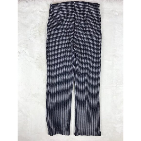 LYSSE Navy Blue Houndstooth Pull-on Crop Pants Size XS - Picture 5 of 6